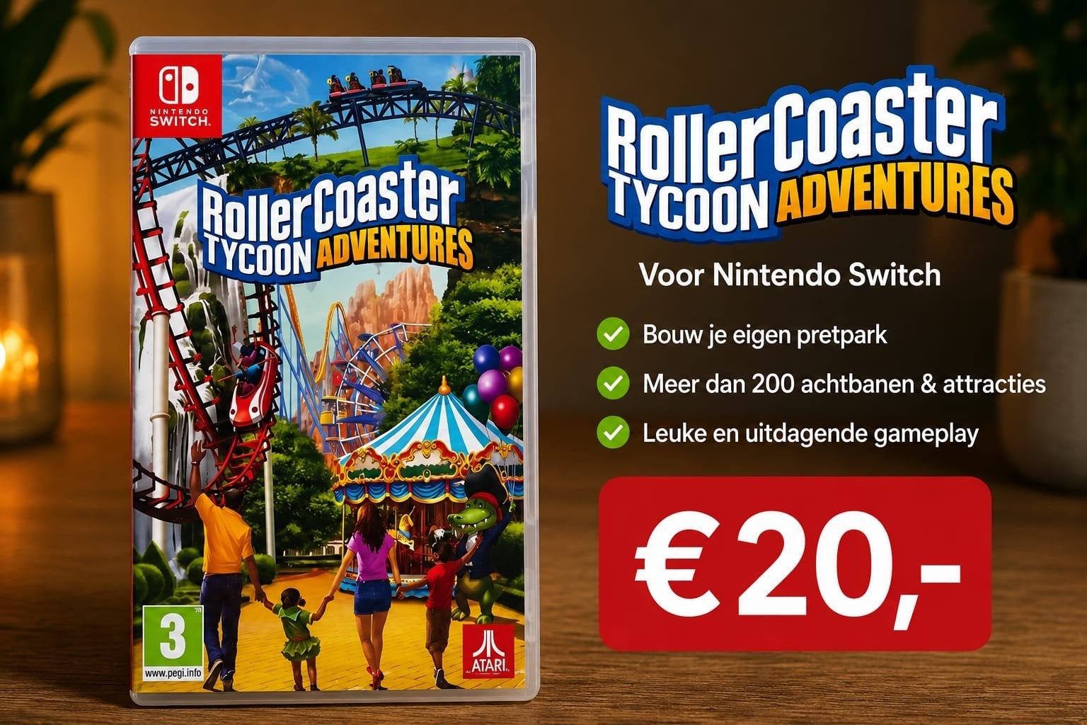 RollerCoaster Tycoon Adventures Nintendo Switch, Spelcomputers en Games, Ophalen