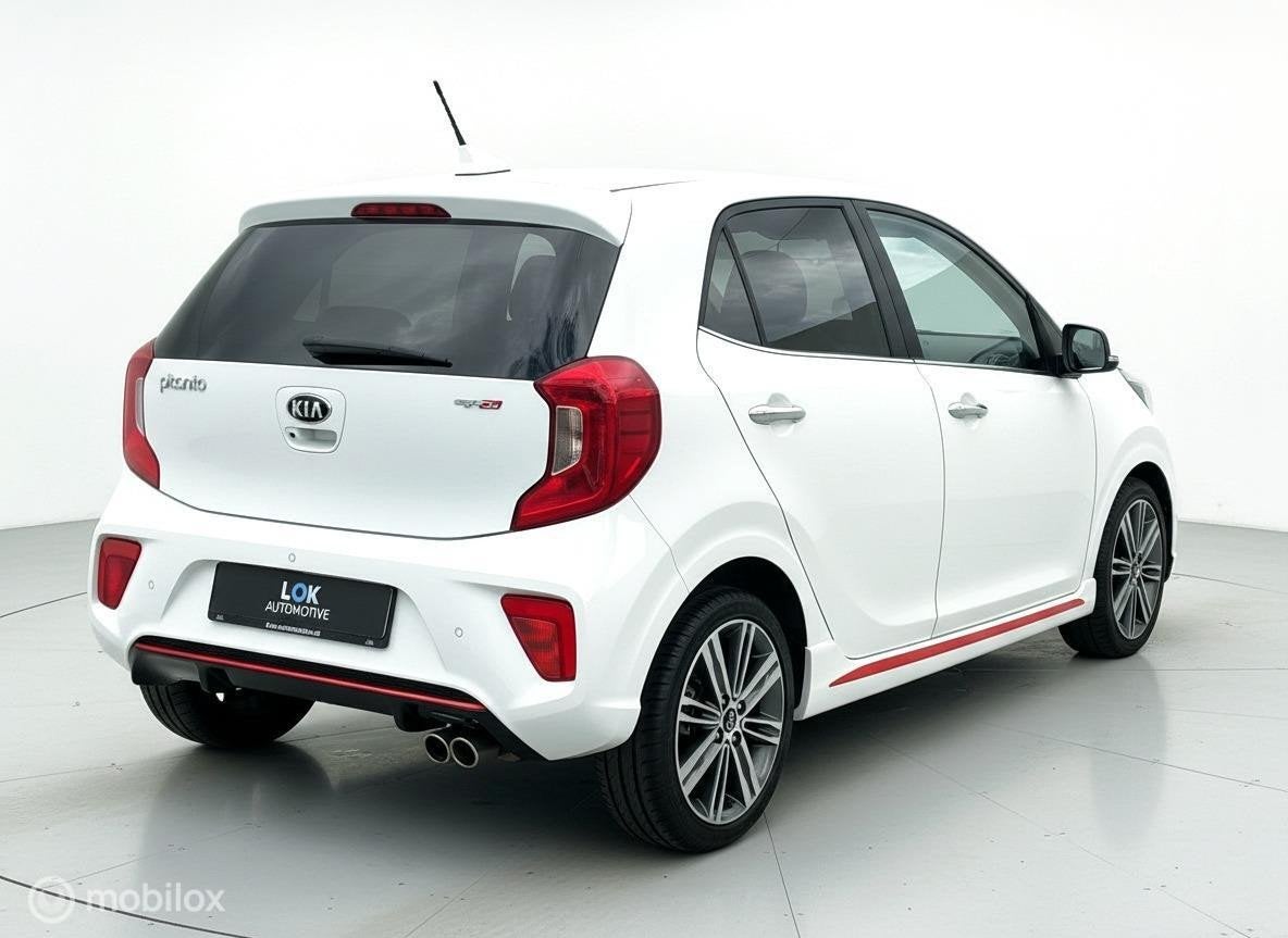 Kia Picanto 1.2 CVVT GT-Line LED|LEDER|CAMERA|STOELVERW|, Auto's, Kia, Voorwielaandrijving, 839 kg, Gebruikt, Zwart