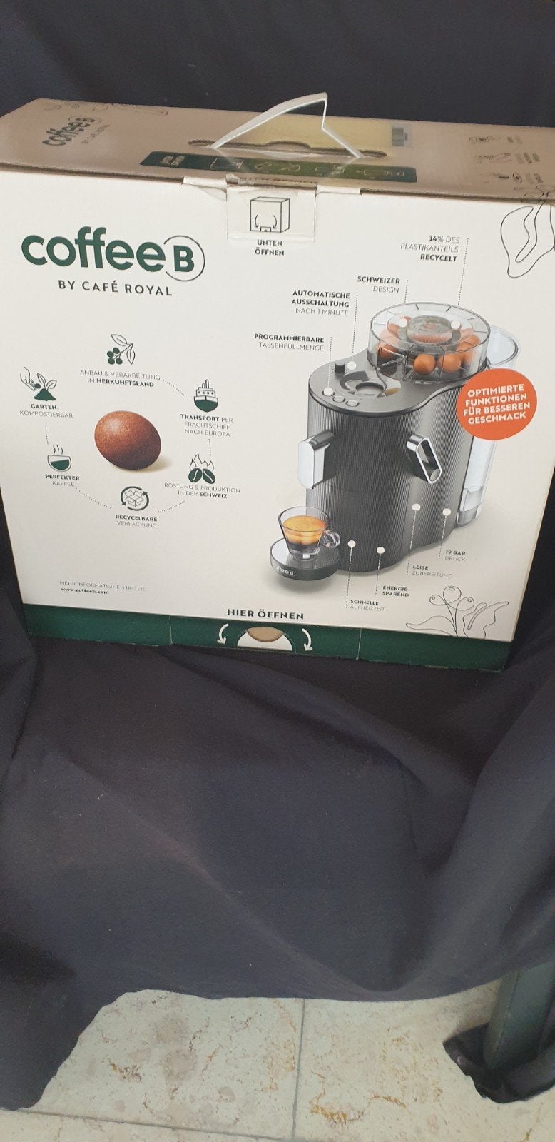Coffee B koffiezetapparaat - nooit  gebruikt, Ophalen, 10 kopjes of meer, Koffiemachine, Koffiebonen