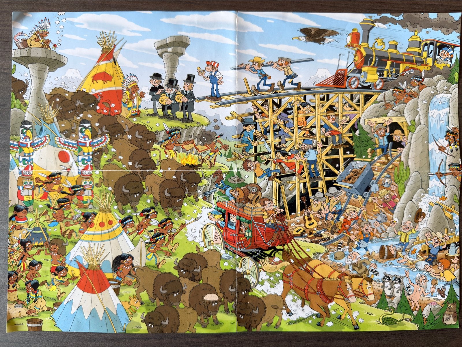 Jumbo Legpuzzel 'The Wild West' - 950 stukjes, Ophalen of Verzenden, 500 t/m 1500 stukjes, Gebruikt, Legpuzzel