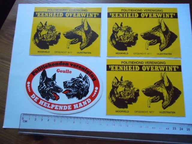 sticker oud POLITIE HOND Geulle moorveld ulestraten, Verzenden, Zo goed als nieuw, Bedrijf of Vereniging