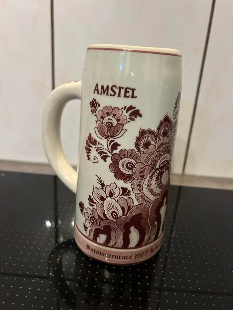Oude delfts rode Amstel pul uit 1977 dubbeldruk, Ophalen