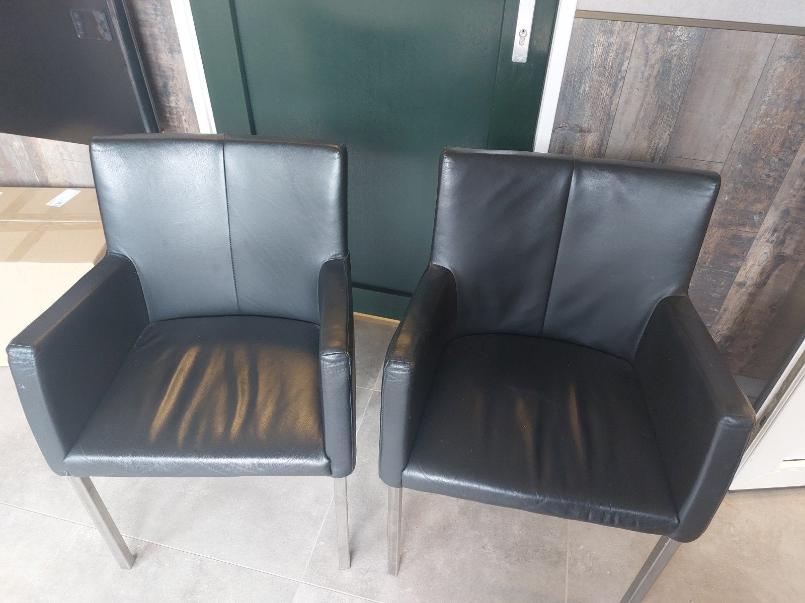 2x zwarte stoeltjes, Huis en Inrichting, Stoelen, Ophalen, Zwart, Twee
