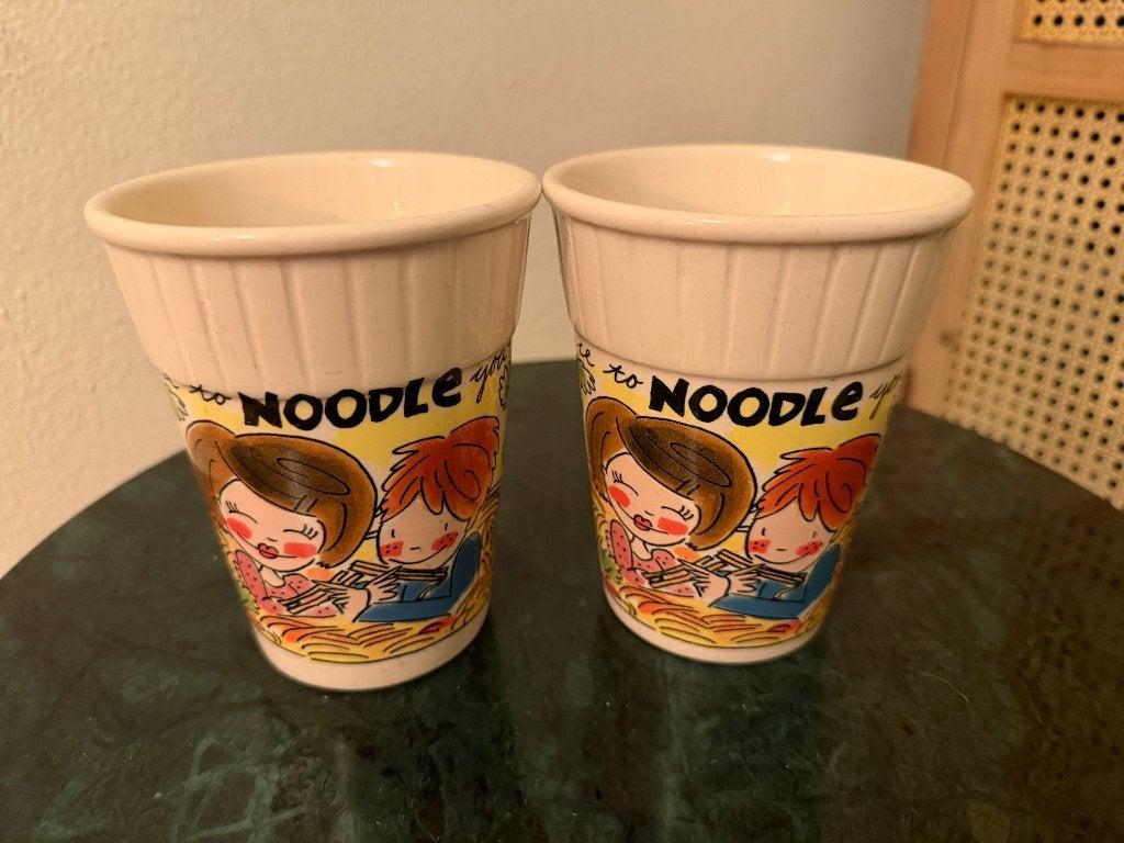 Blond Amsterdam Noodle bekers, Ophalen of Verzenden, Zo goed als nieuw, Kop(pen) en/of Schotel(s), Aardewerk