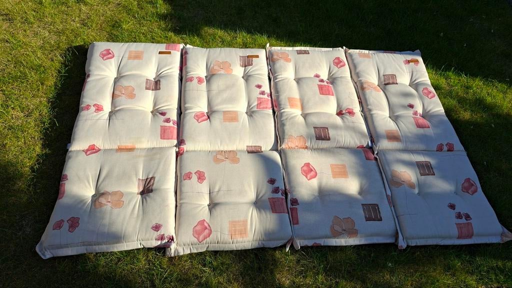 4 Tuinstoelkussens met hoge rug, Tuin en Terras, Ophalen, Gebruikt