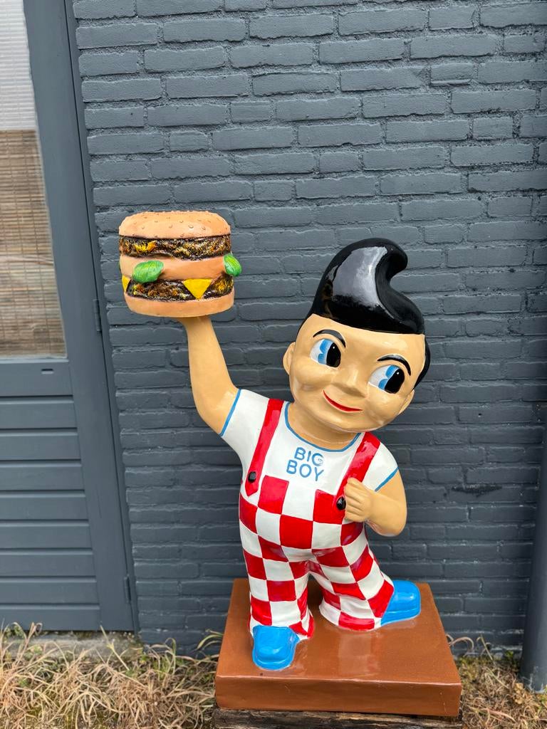 Big Boy standbeeld met hamburger - Vintage decoratie, Ophalen, Gebruikt, Mens