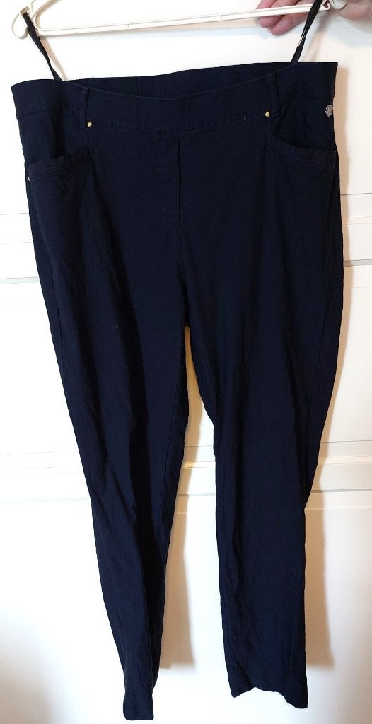 Broek Pantalon Anne-Jet Donkerblauw Maat 46, Kleding | Dames, Zwart, Maat 46/48 (XL) of groter, Zo goed als nieuw, Lang