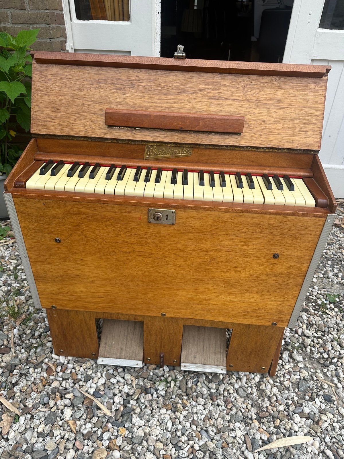 westminster kist of koffer harmonium draagbaar, Muziek en Instrumenten, Orgels, Ophalen of Verzenden, Zo goed als nieuw, 1 klavier