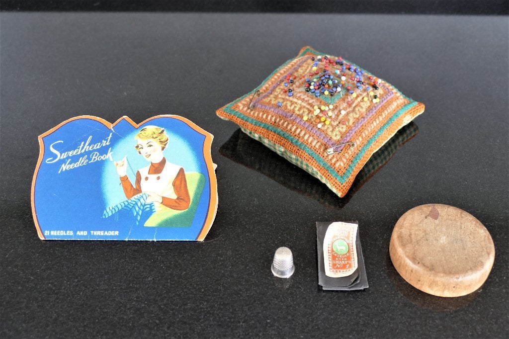 Naaigarnituur-set, oud, vintage, Ophalen of Verzenden