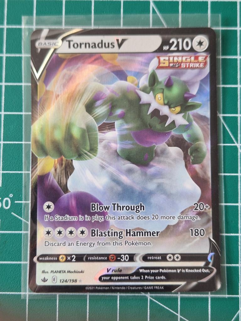 pokemon kaart, Tornadus V, #124/198, Ophalen of Verzenden, Zo goed als nieuw