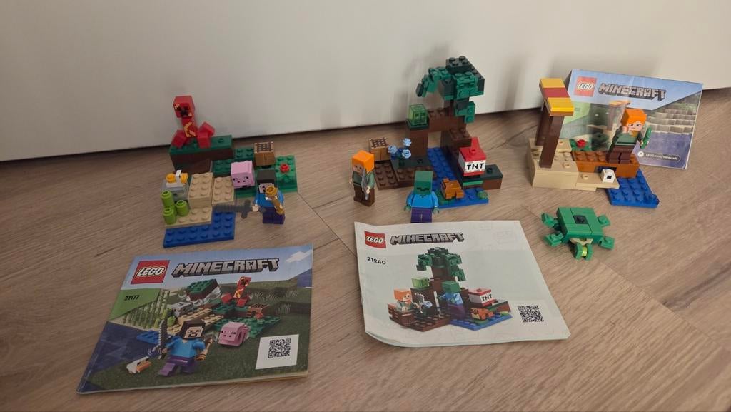 LEGO Minecraft sets 21177, 21240, 30432, Gebruikt, Minecraft, Lego, Ophalen of Verzenden
