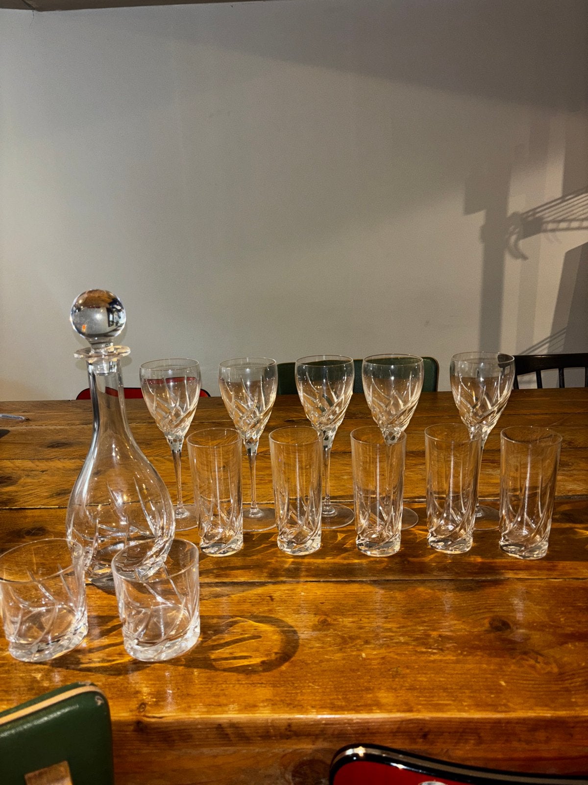 Kristallen karaf en glazen set, Antiek en Kunst, Ophalen of Verzenden