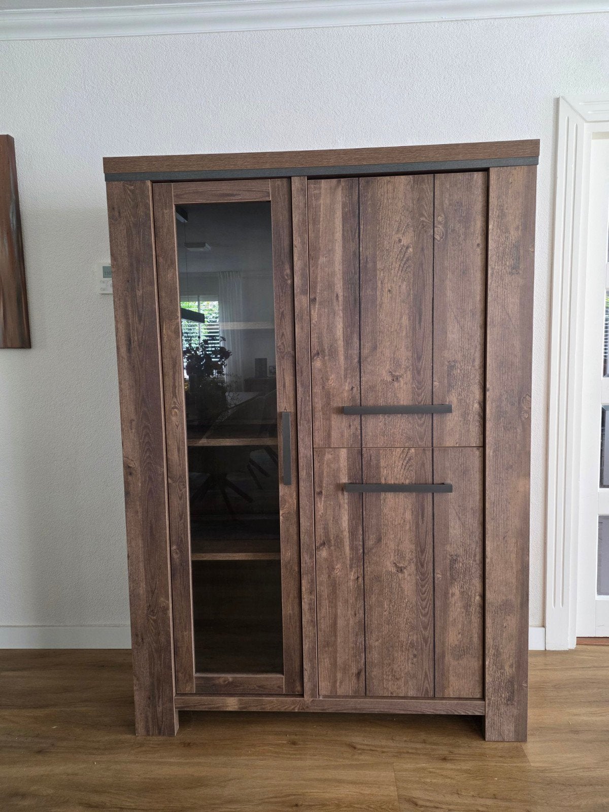Vitrine-kast van Lamulux in prima staat!, Ophalen, Kunststof, Met deur(en), 100 tot 150 cm