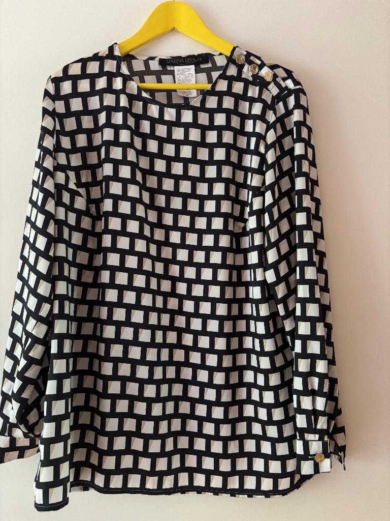 MARINA RINALDI blouse MT 23 *(44) zgan, Kleding | Dames, Blauw, Maat 42/44 (L), Ophalen of Verzenden, Zo goed als nieuw