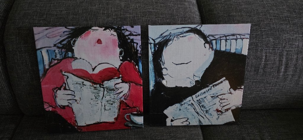 schilderijen 2x samen in 1 koop, Ophalen of Verzenden, Overig onderwerp