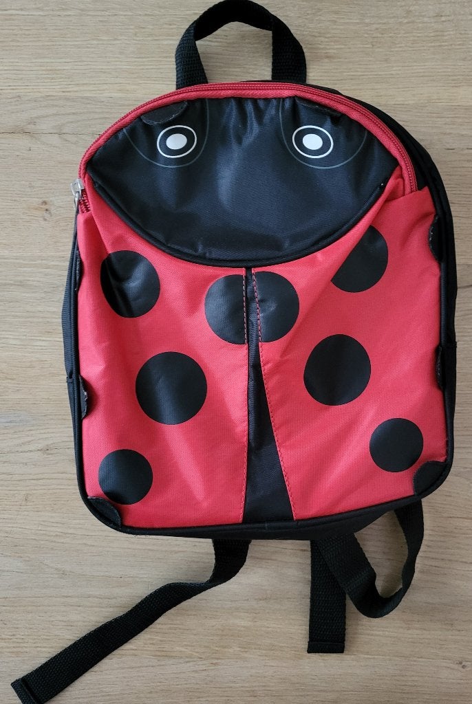 Rugzak, lieveheersbeestje, kinderen, zwart, rood, Ophalen of Verzenden, Zo goed als nieuw, Rood, Rugtas