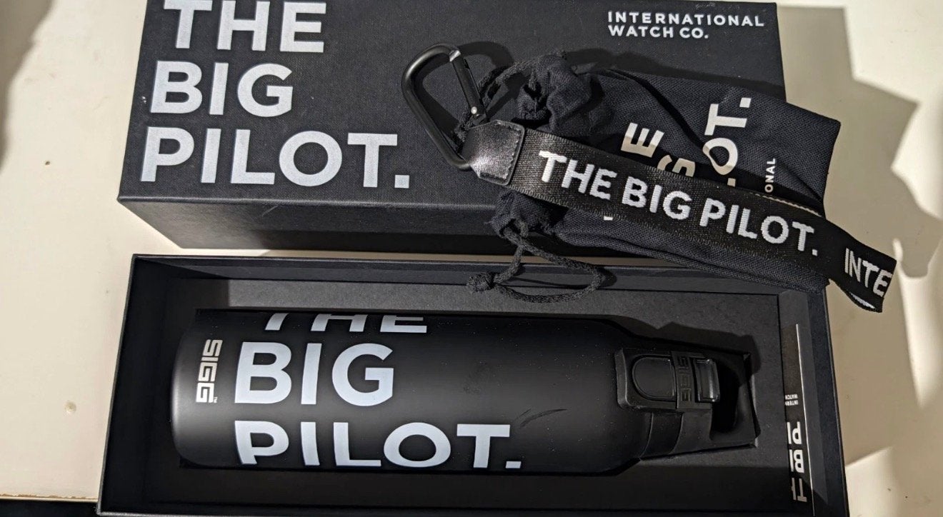 IWC SIGG The Big Pilot 0.5L Fles - Nieuw - Collectors item, Overige typen, Nieuw, Ophalen of Verzenden, Zwart