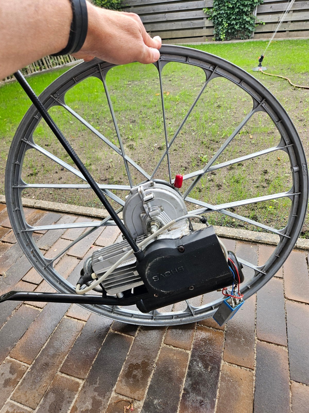Spartamet Saxonette Sachs Motorwiel met motorblok - zonder c, Fietsen en Brommers, Brommeronderdelen | Snorfietsen, Ophalen, Gebruikt