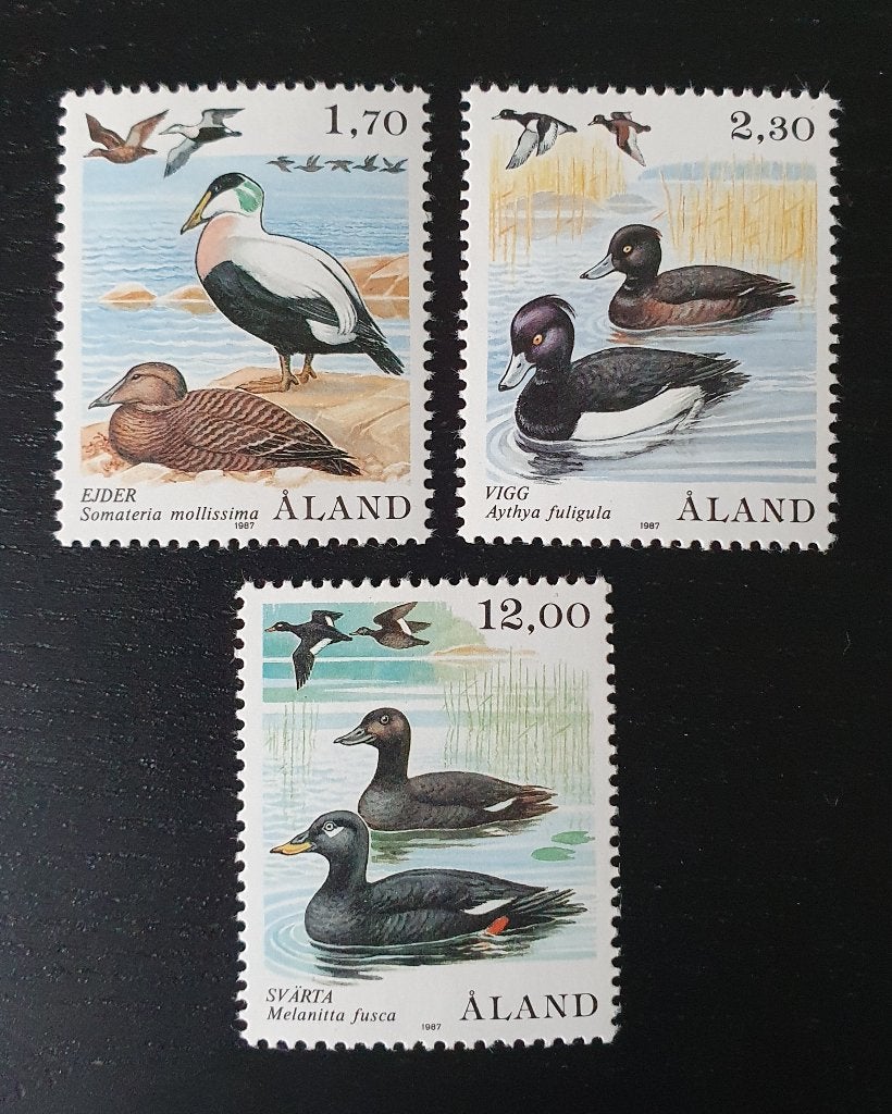 Aland 1987 Eenden Vogels Michel 20-22 postfris, Postzegels en Munten, Verzenden, Postfris, Dier of Natuur