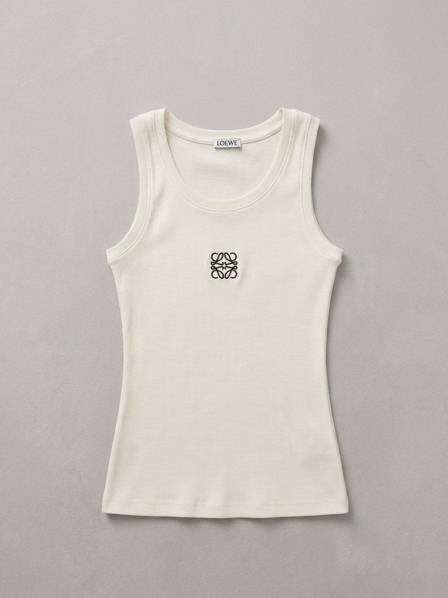 Loewe Anagram Tank Top - Crème, Verzenden, Beige, Zo goed als nieuw, Maat 36 (S)
