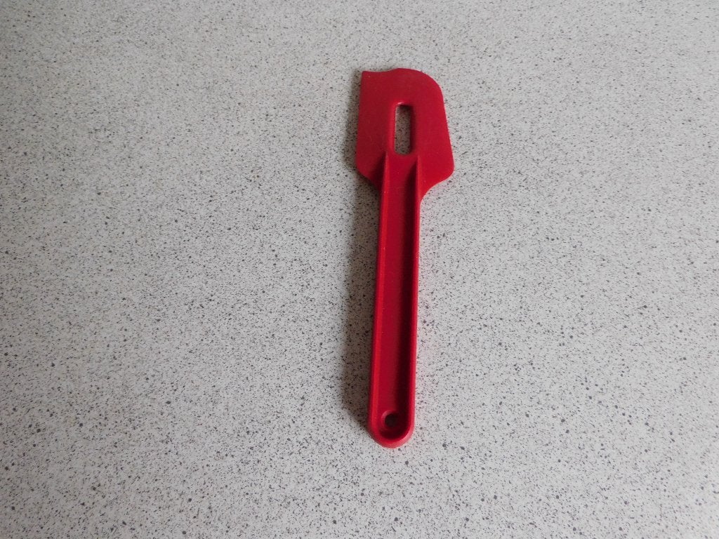 Tupperware Keukenhulpje Siliconen Spatel Rood, Huis en Inrichting, Overige typen, Ophalen of Verzenden, Zo goed als nieuw, Vaatwasserbestendig