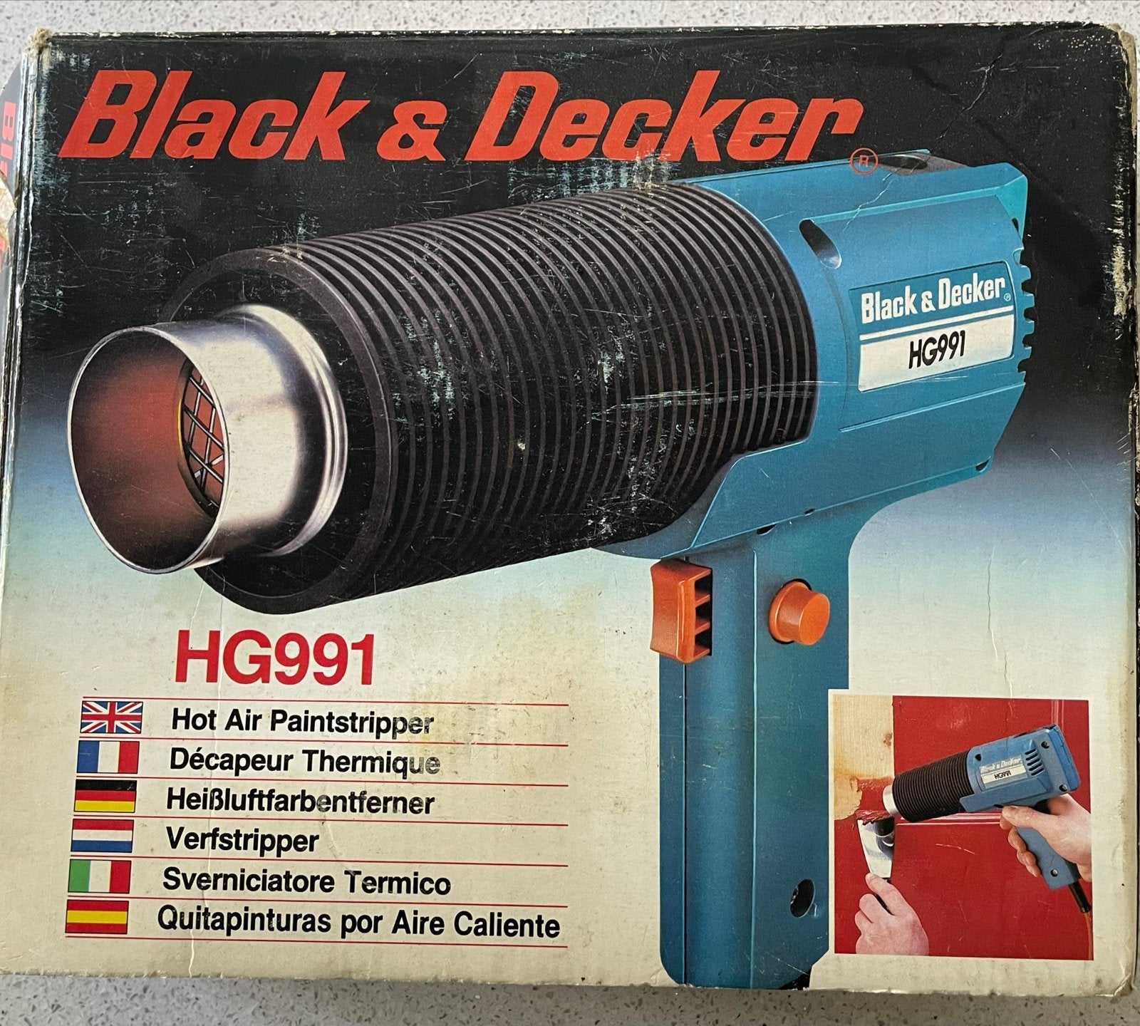 Black & Decker HG991 Heteluchtverfstripper uit 1985, Ophalen of Verzenden, Gebruikt