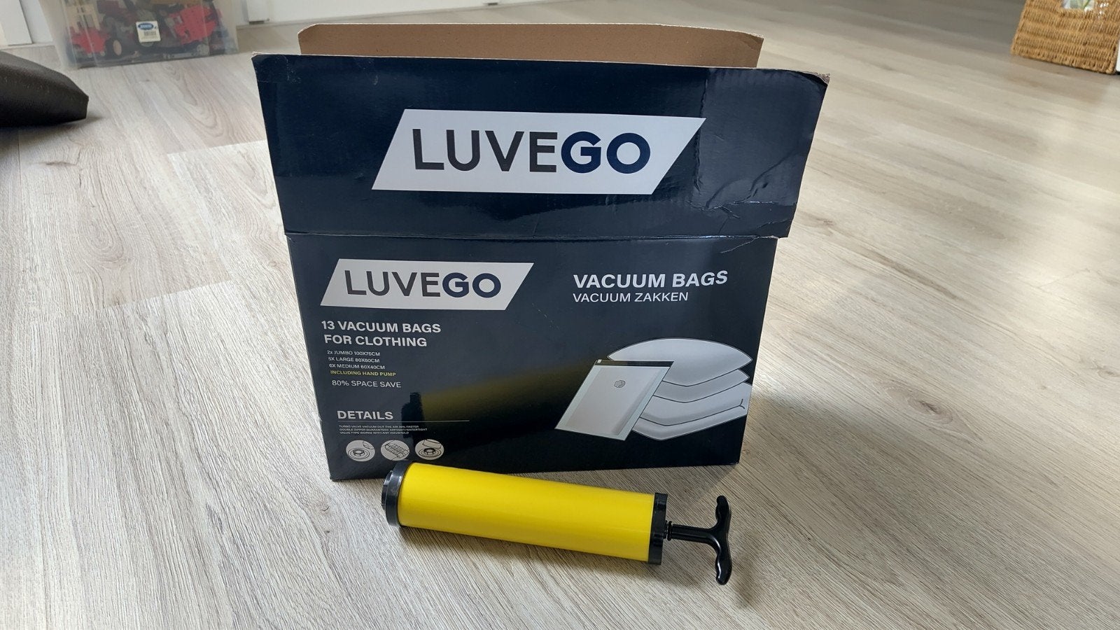 LUVEGO vacuümzakken voor kleding met pomp, 13 stuks, Ophalen, Gebruikt