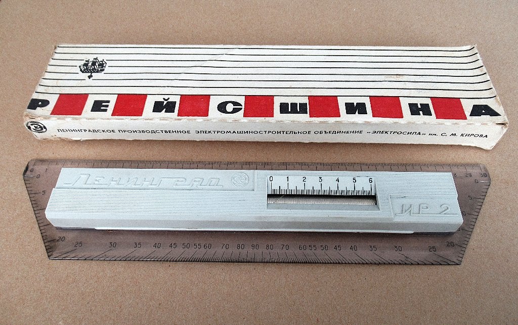 Vintage ingenieurParallel rollendeliniaal USSR Leningrad '70, Ophalen of Verzenden, Overige typen