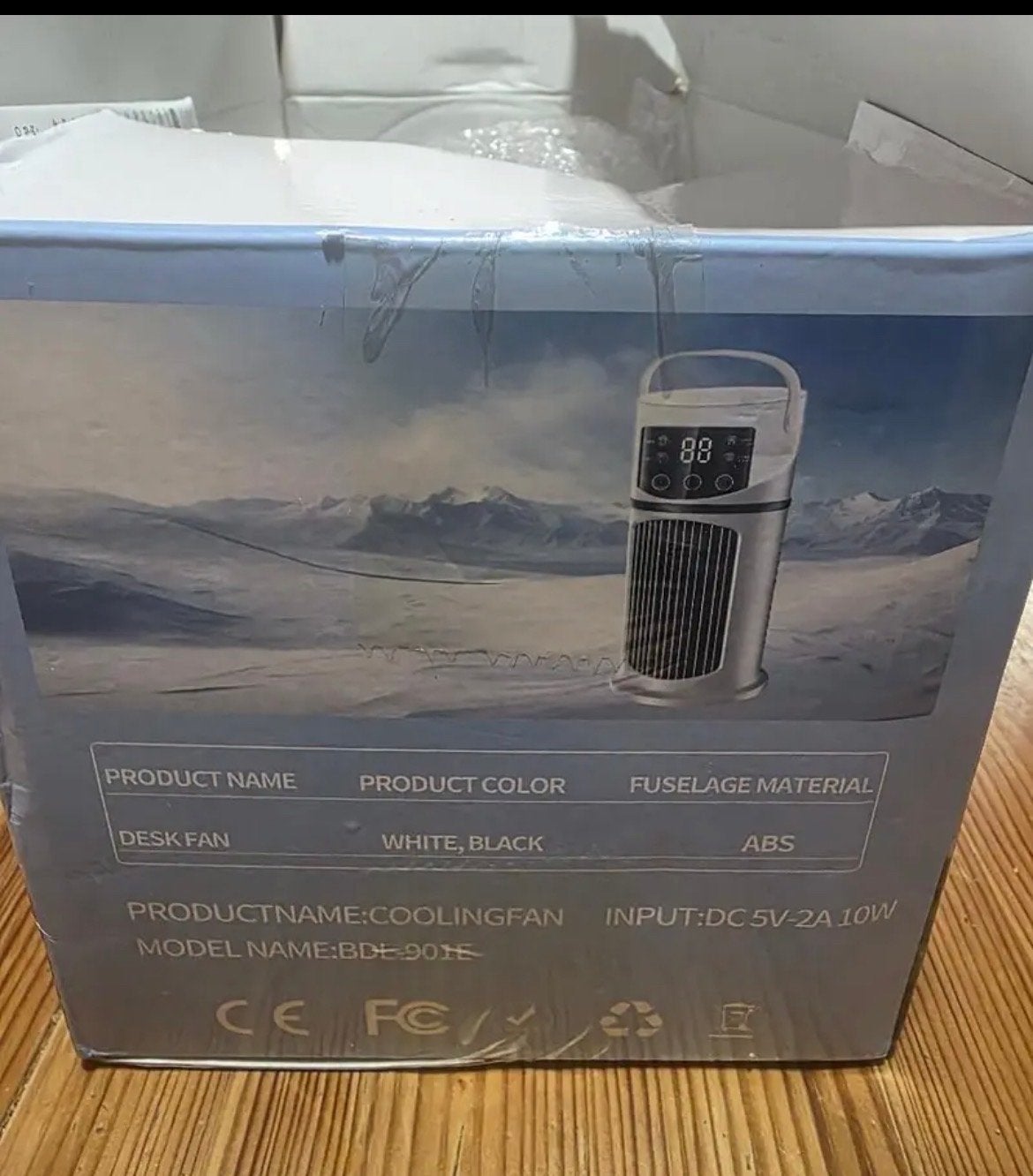 Draagbare Watergekoelde Ventilator - Wit/Zwart, Witgoed en Apparatuur, Ventilatoren, Nieuw, Tafelventilator, Ophalen