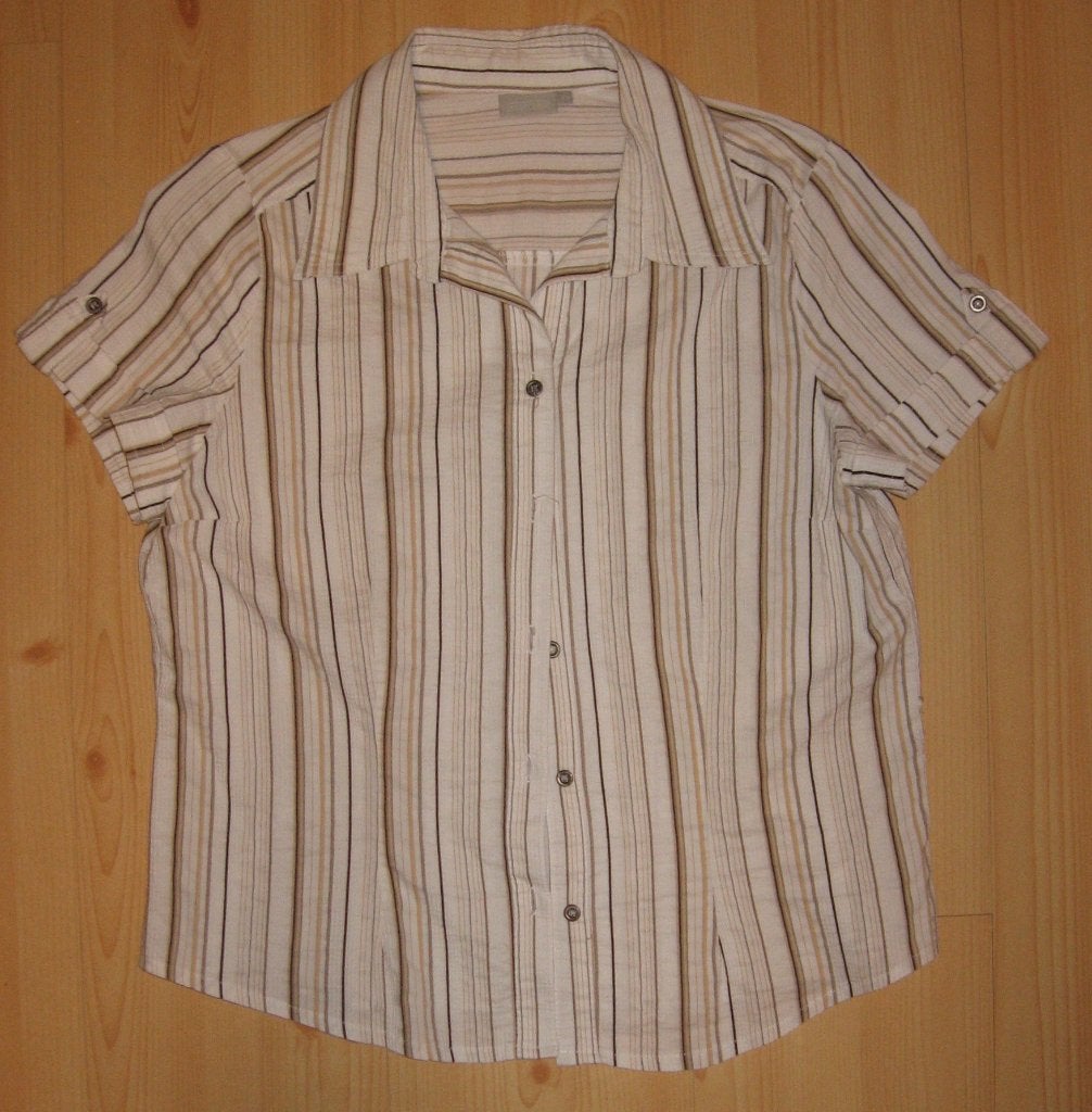 Essentials stretch blouse maat 42. Van 68% katoen, 27%, Beige, Maat 42/44 (L), Ophalen of Verzenden, Essentials