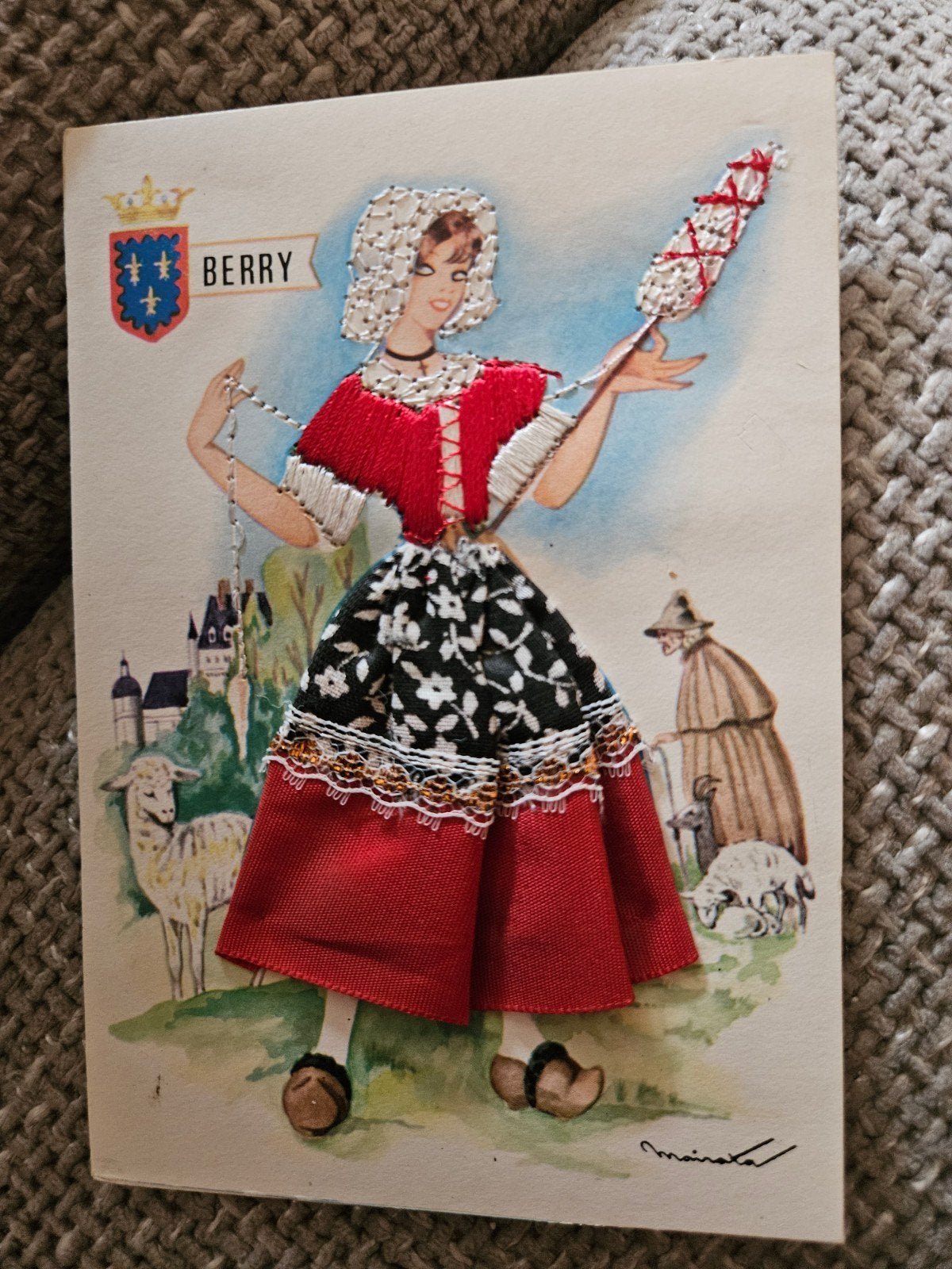 rokjeskaart Berry Frankrijk Klederdracht, Ophalen of Verzenden