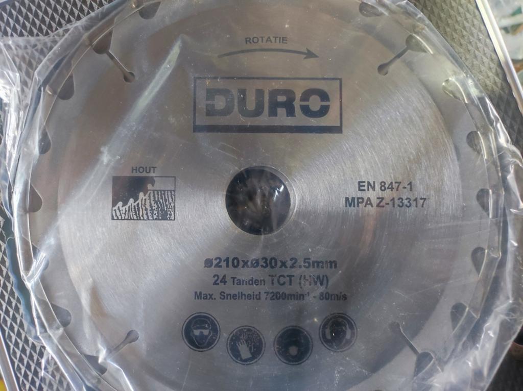 Duro Zaagbladenset 3-delig voor alle houtsoorten, Ophalen of Verzenden, Nieuw, Cirkelzaag, Duro