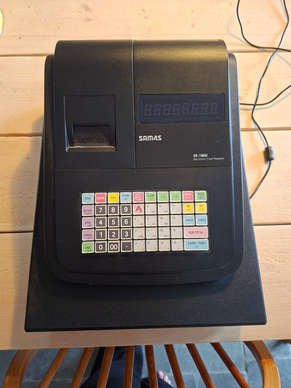Kassa sam4s er-180u, Ophalen
