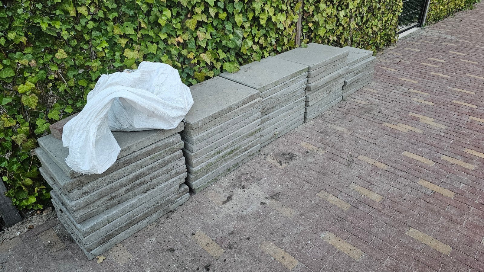 Tegels (46 stuks) 40x60 cm gratis af te halen, Ophalen, Zo goed als nieuw, Beton, 5 tot 10 m²