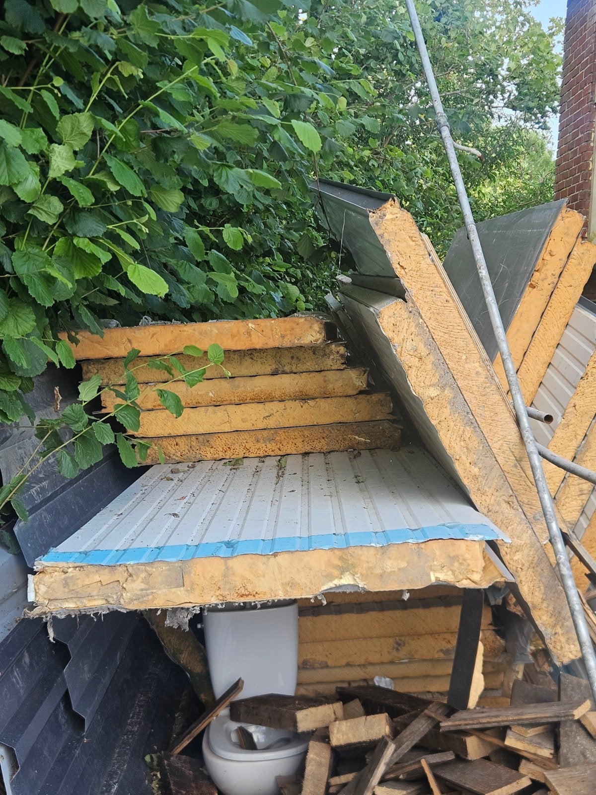 Geïsoleerde dakplaten - diverse maten, Doe-het-zelf en Verbouw, Platen en Panelen, Ophalen, Gebruikt
