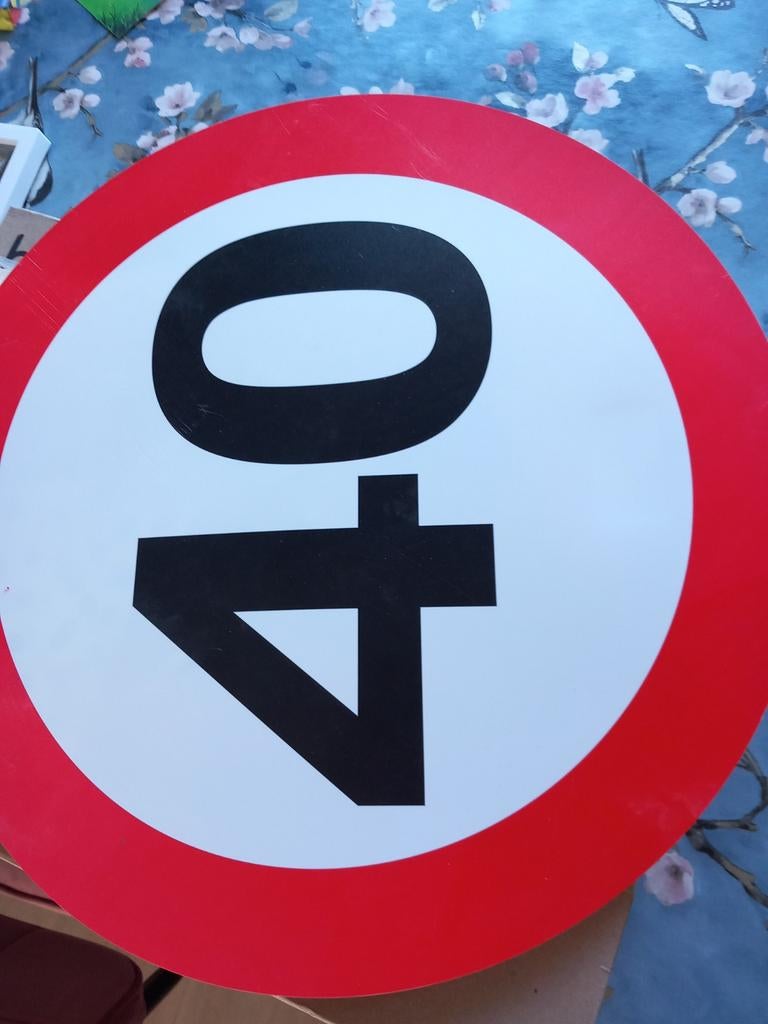 40 jaar feestpakket: 3 vlaggenlijnen, spandoek en bord, Ophalen, Gebruikt, Versiering, Verjaardag