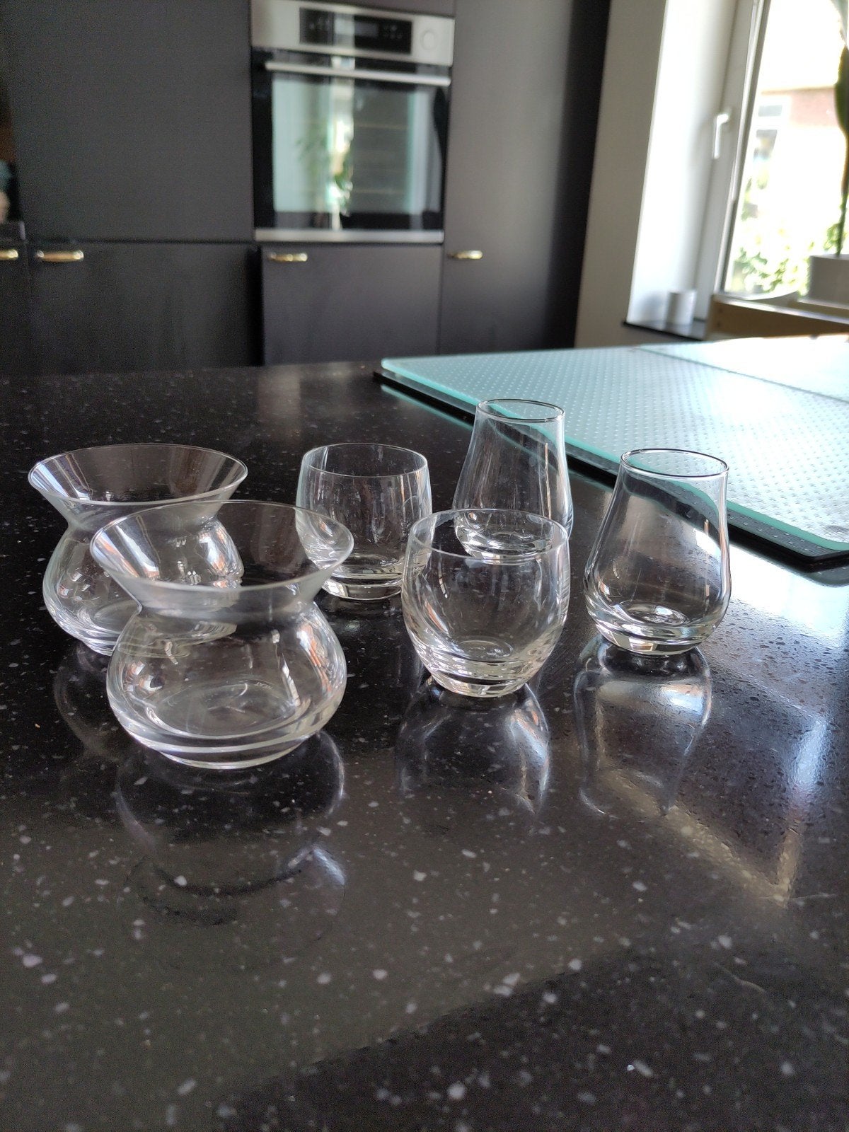 Set van 6 diverse Whiskey glazen, Ophalen, Zo goed als nieuw, Overige typen