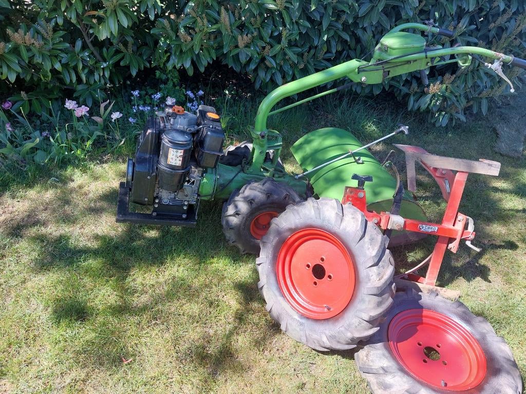 tuinfrees Agria 2wielige trekker met lombardi diesel motor, Ophalen