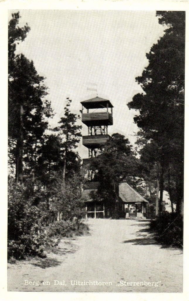 Berg en Dal, Uitzichttoren Sterrenberg - 1950 gelopen, Ophalen of Verzenden, 1940 tot 1960, Gelopen, Gelderland