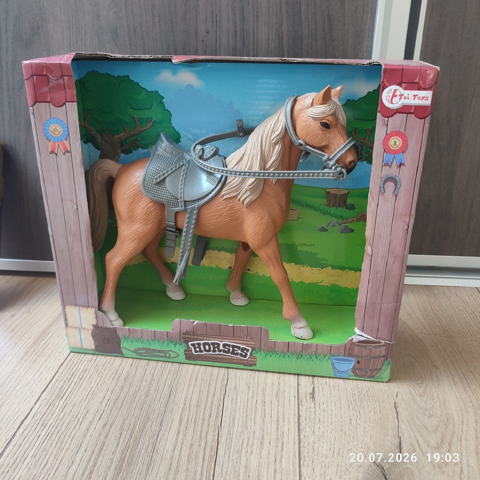Toi-Toys Paard met Zadel en Hoofdstel, Ophalen of Verzenden, Zo goed als nieuw, Jongen of Meisje