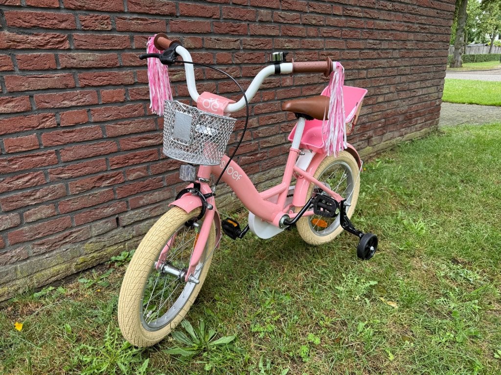 SJOEF Dolly Unicorn Meisjesfiets 14 Inch Roze, Ophalen, Zijwieltjes, Nieuw, Minder dan 16 inch