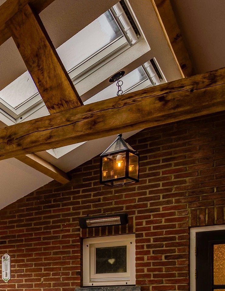 Buiten lampen Jan des Bouvrie, Tuin en Terras, Ophalen, Gebruikt, Staal, Wandlamp