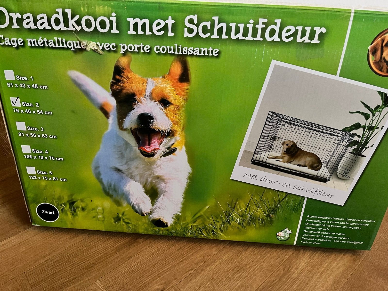 Hondenbench met Schuifdeur – 76x46x54 cm (Maat M), Dieren en Toebehoren, Ophalen, Nieuw