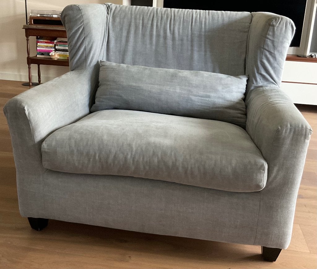 Mooie 1,5 zit fauteuil, Huis en Inrichting, Fauteuils, Ophalen, Minder dan 75 cm, Zo goed als nieuw, Stof