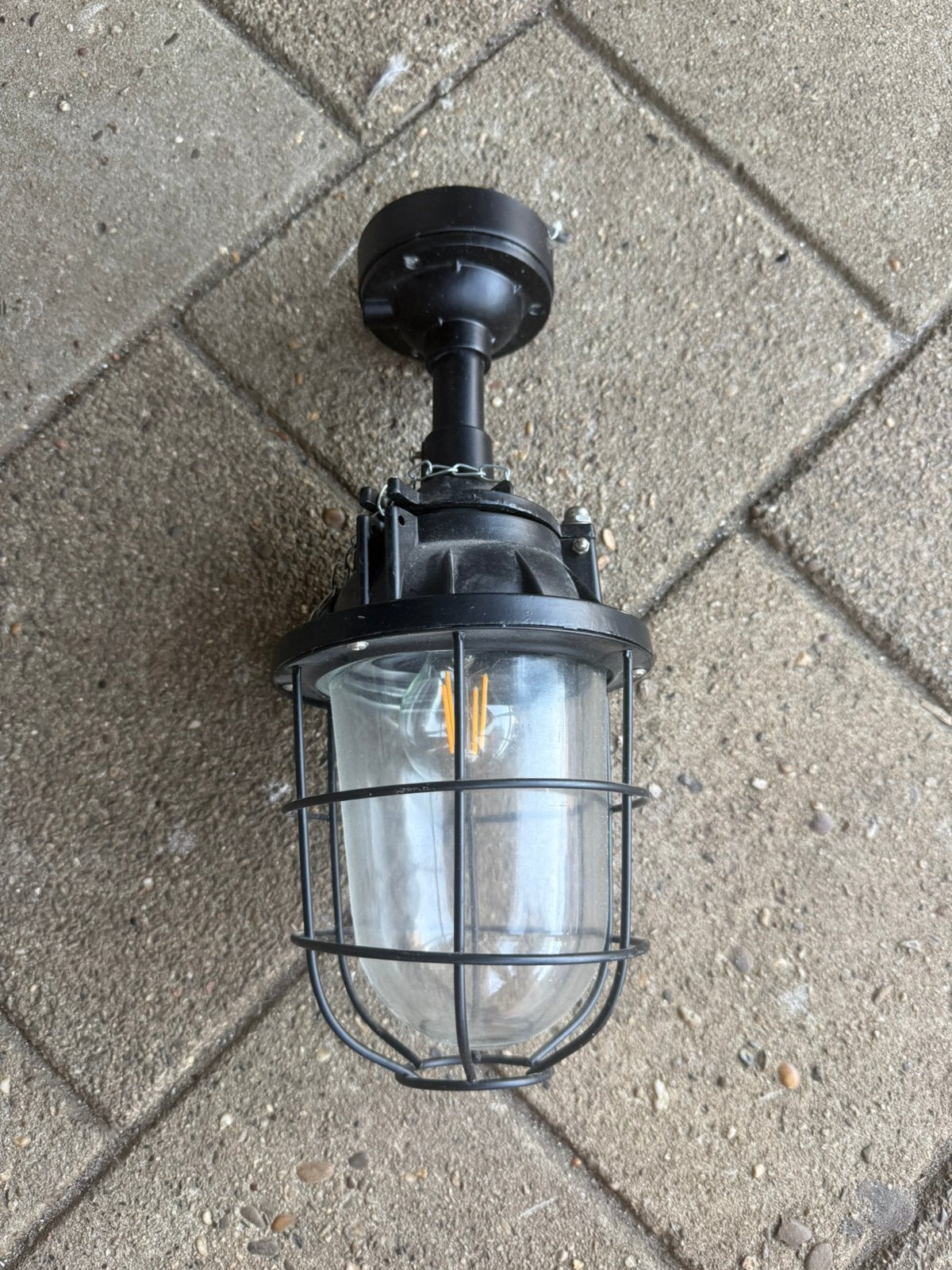zwarte industriële scheepslamp, Overige materialen, Wandlamp, Ophalen of Verzenden, 50 tot 250 watt