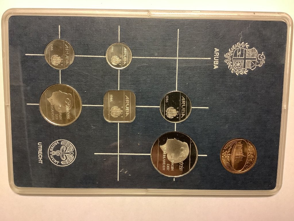 Aruba Munten set Juliana 1986, Verzenden, Noord-Amerika, Setje