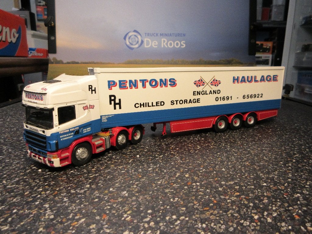 Corgi Scania 164 Pentos Haulage met certificaat, Ophalen of Verzenden, Zo goed als nieuw, Bus of Vrachtwagen, Corgi