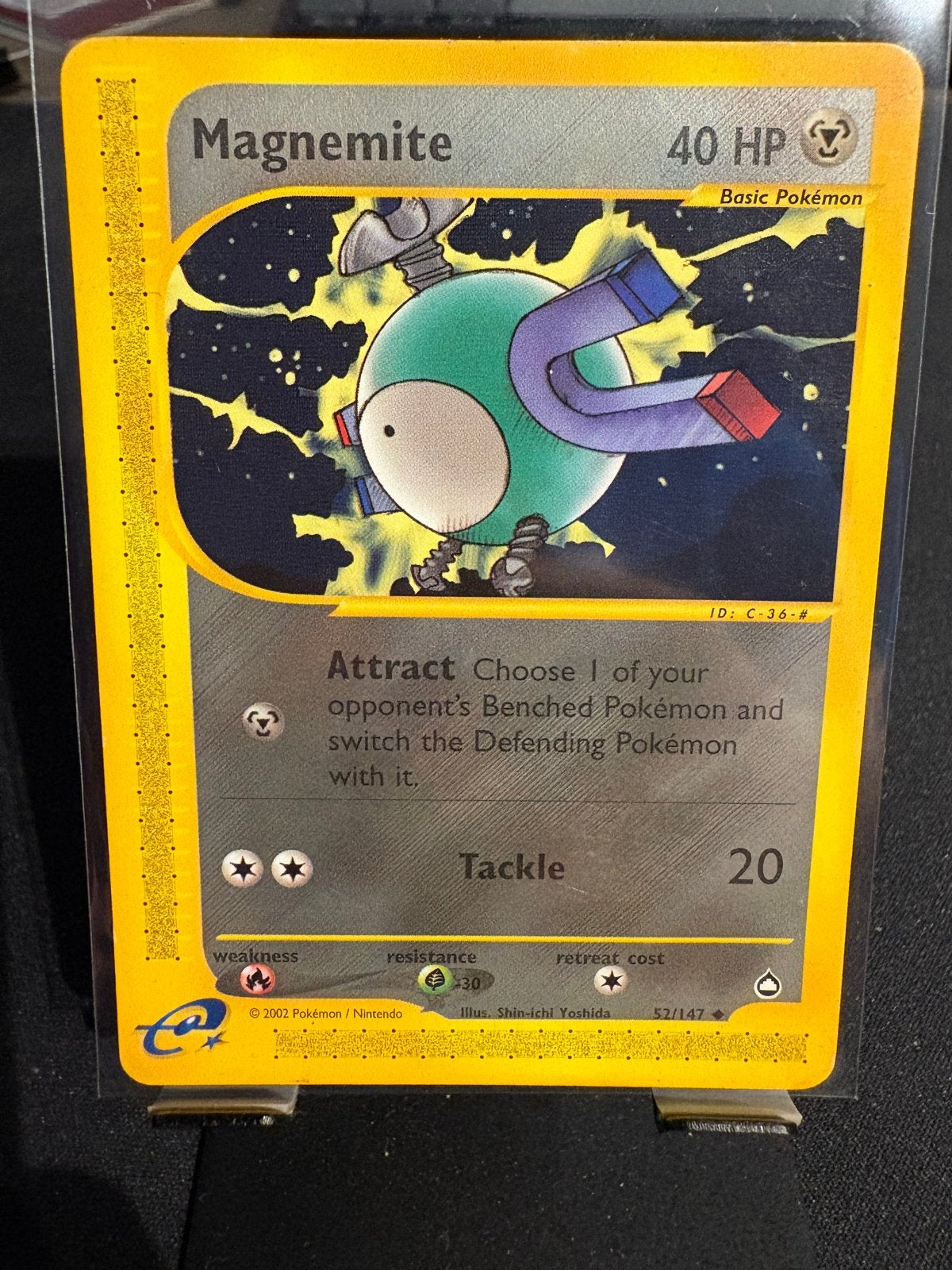 Magnemite Aquapolis 52/147 Pokemon Kaart, Hobby en Vrije tijd, Verzamelkaartspellen | Pokémon, Ophalen of Verzenden, Zo goed als nieuw