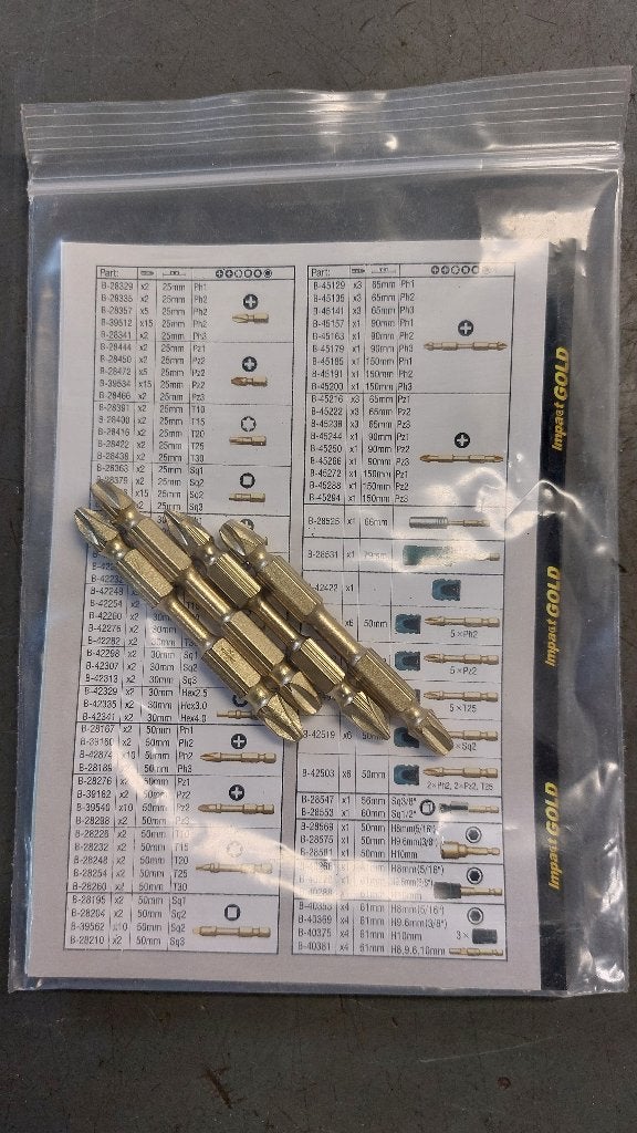 144x Makita bits Impact Gold NIEUW! schroefbitjes, Auto diversen, ., Nieuw, Ophalen of Verzenden, .