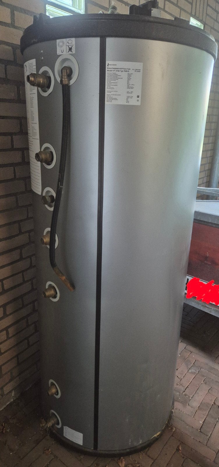 Geisoleerd buffervat 367 liter inhoud, Ophalen, Gebruikt, 100 liter of meer, Boiler